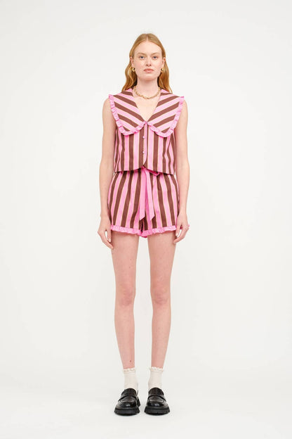 Andie Stripe Shorts in FUCHSIA