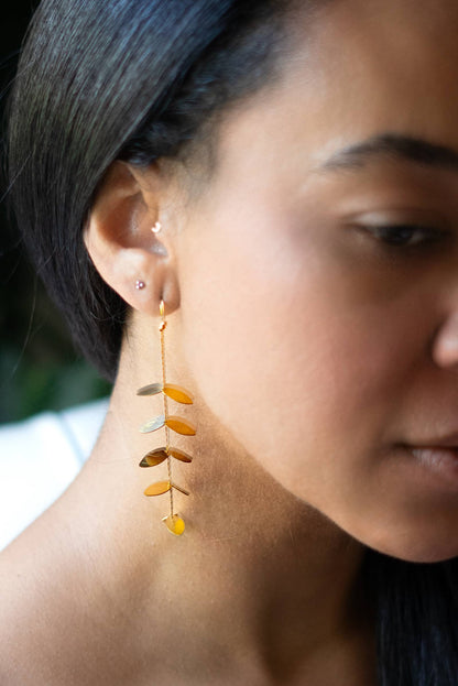 Vine Dangle Earrings: Silver