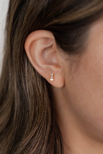 Trio Stud Stack Earrings