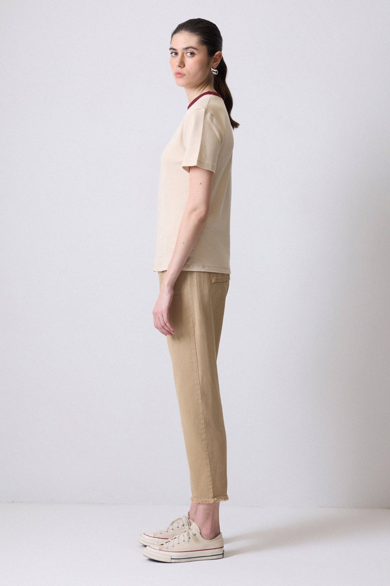Contrast Collar Cotton Tee