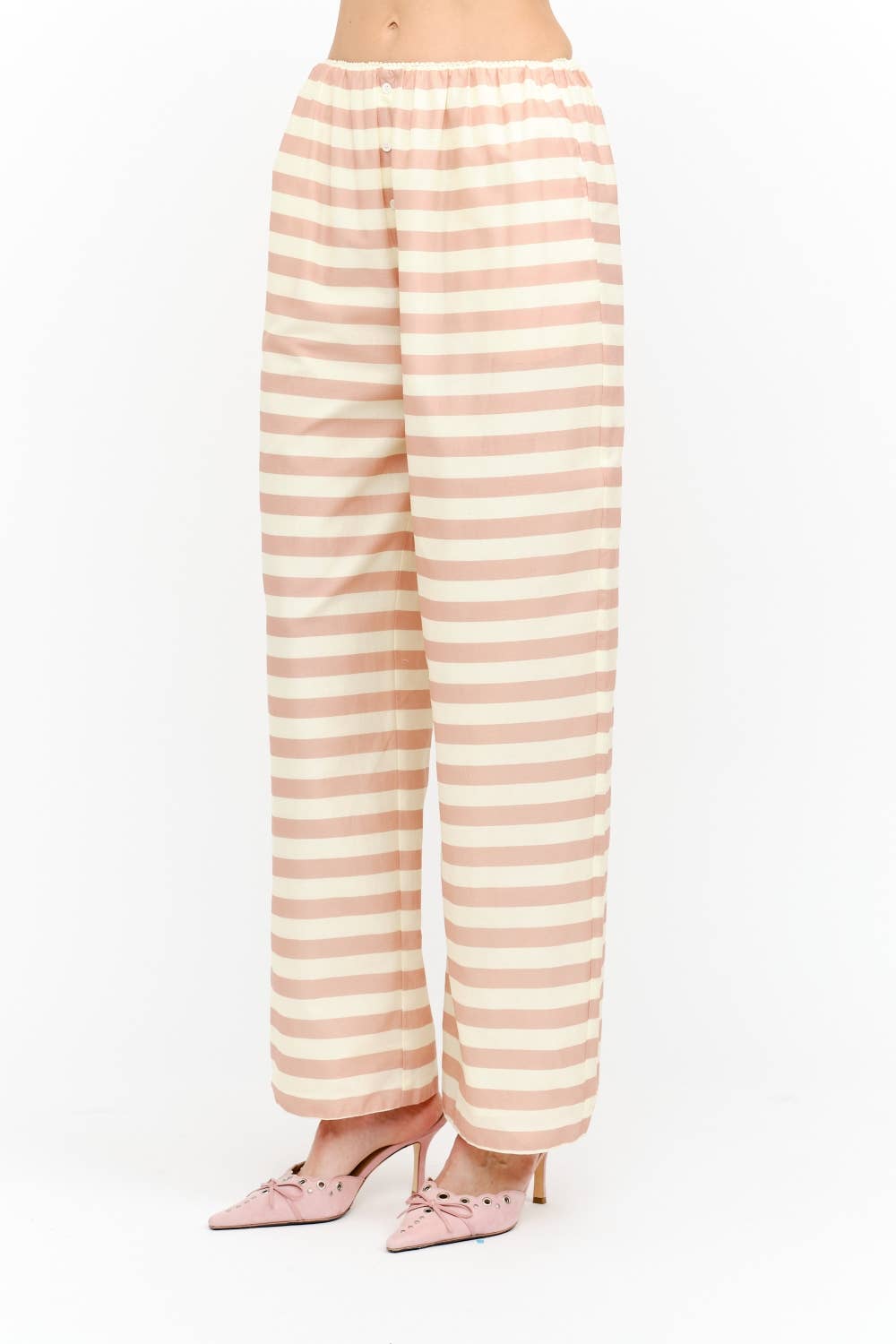 Matilda Striped Pants: Pink Multi