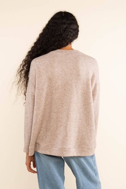 Orion Oversized Crewneck Sweater: Oatmeal