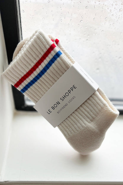 Boyfriend Socks: Milk