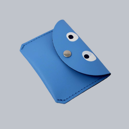 Googly Eye Mini Money Coin Purse in Cornflower