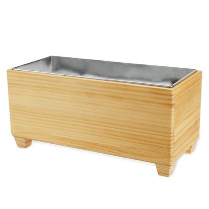 Pine Wood Beverage Tub with Galvanized Steel Insert