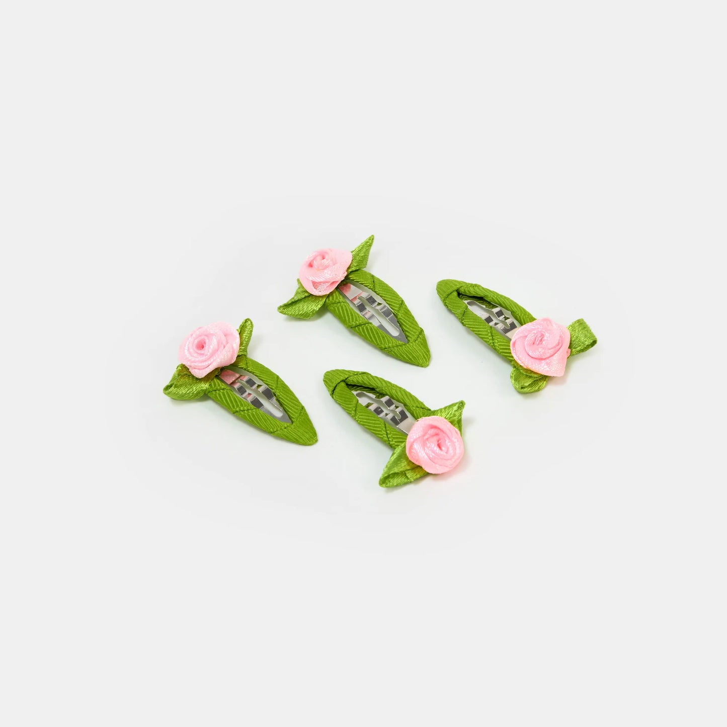 Chunks Rosette Snap Clips in Blush