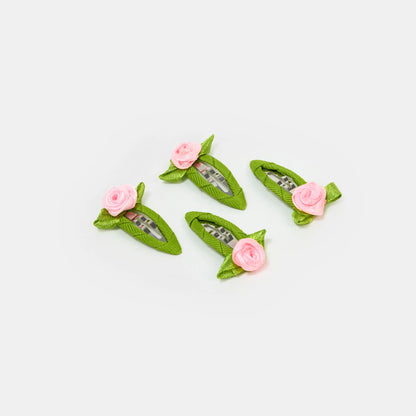 Chunks Rosette Snap Clips in Blush