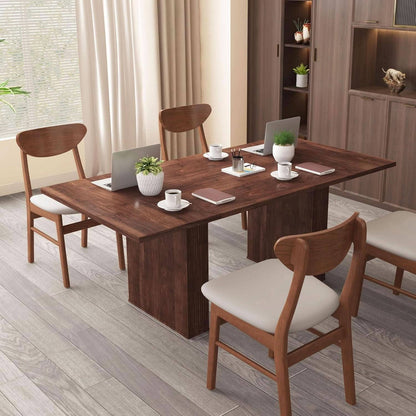78 Inch Walnut Dining Table Modern Farmhouse Rectangular: Walnut 78" Rectangular
