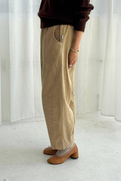 Corduroy Arc Pants: Khaki