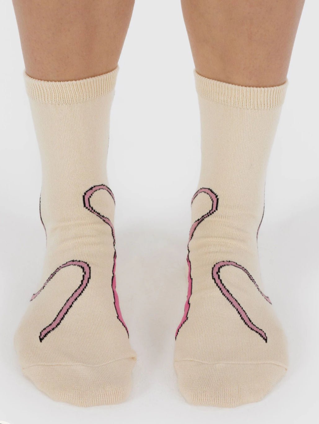 BAGGU Crew Sock - Pink Bow