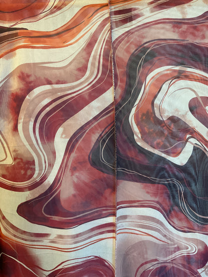 Leonor Aispuro - Mesh Red Swirls