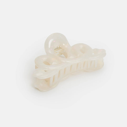 Large Heart Loop Claw in Opal