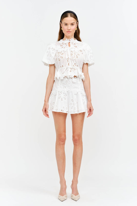 Eloise Off White Blouse: OFF WHITE