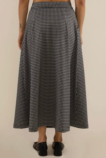 River A-Line Skirt: White/Black - Plus Size