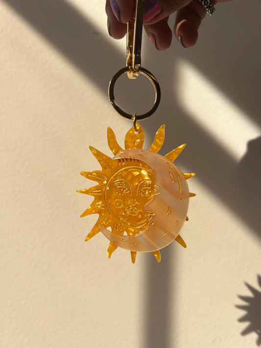 Sun & Moon Bag Charm Keychain
