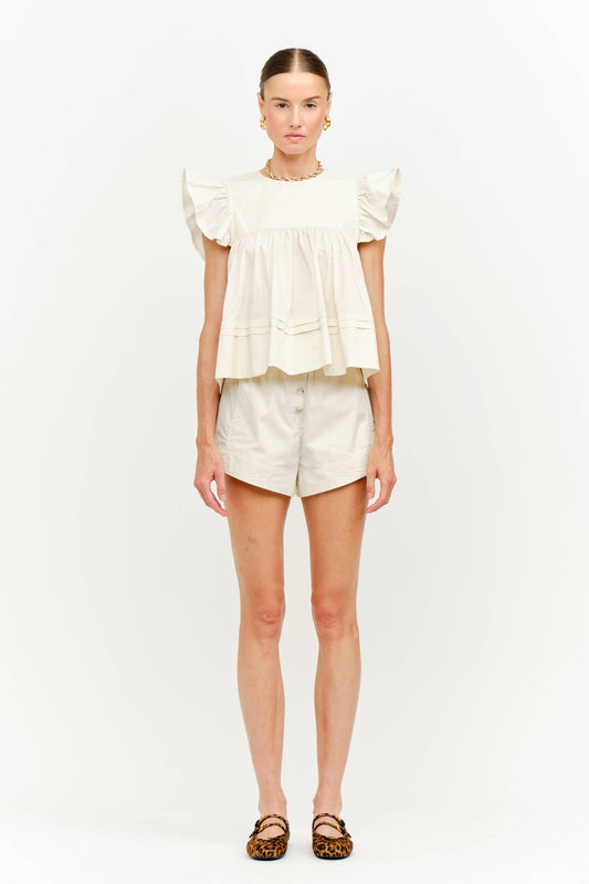 Leah Cream Top : CREAM