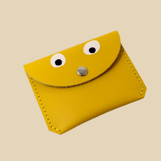 Googly Eye Mini Money Coin Purse in Yellow