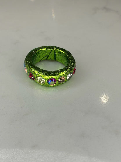 Thin Infinity Ring - Lime - 6.25