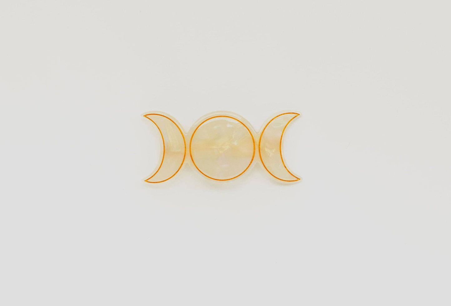 Triple Goddess Barrette: White Opal
