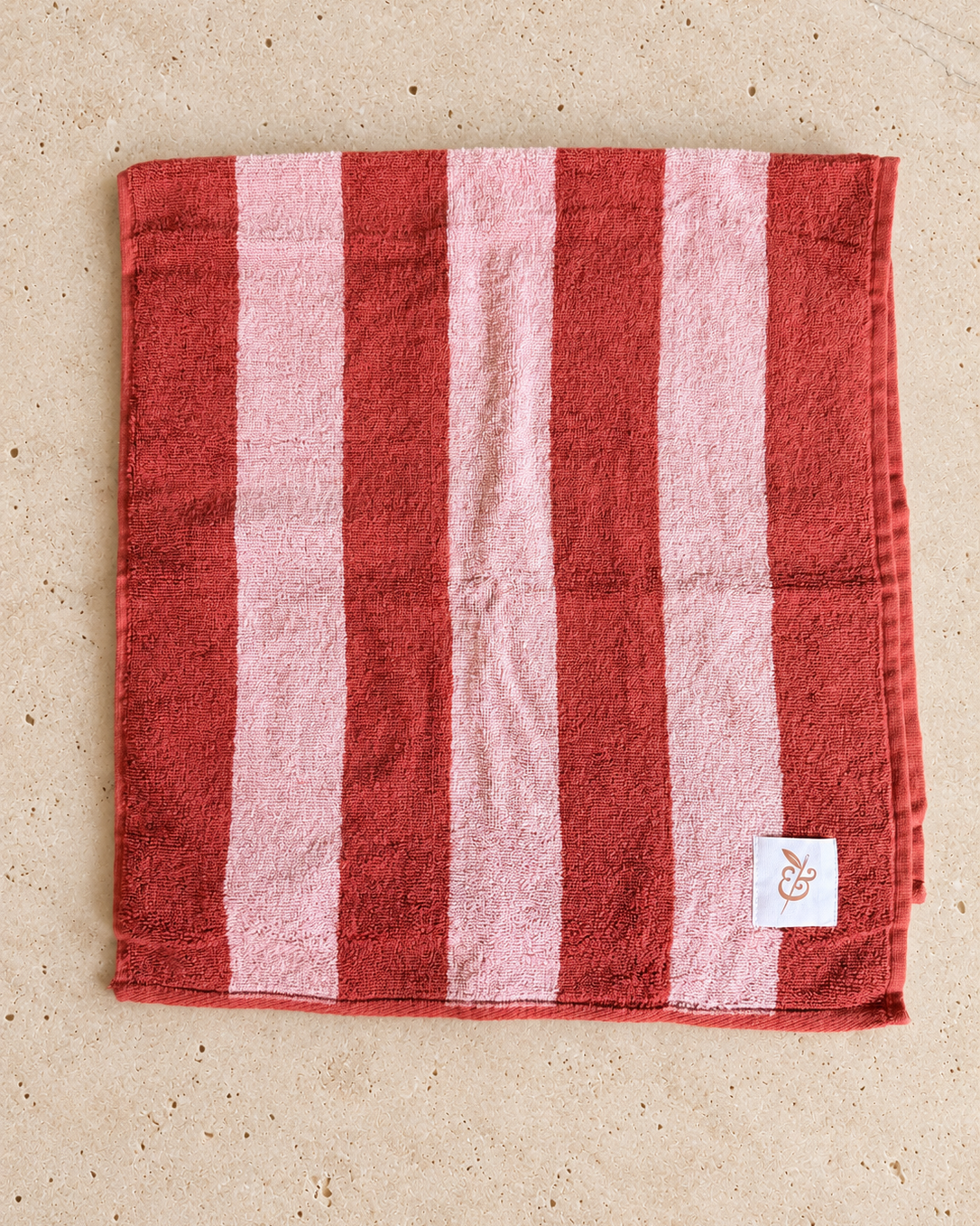 Riviera Reversible Oversized Bath Sheet: Red/Pink