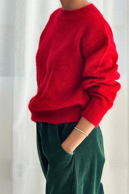 Finn Mohair Sweater: Red
