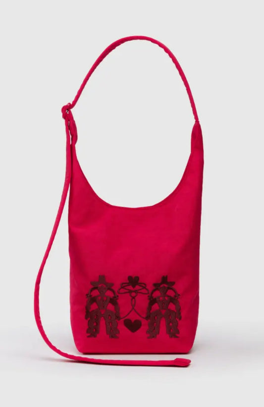 BAGGU Small Nylon Sling - Embroidered Cowgirl