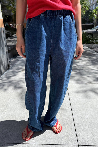 Long Arc Pants in BLUE DENIM