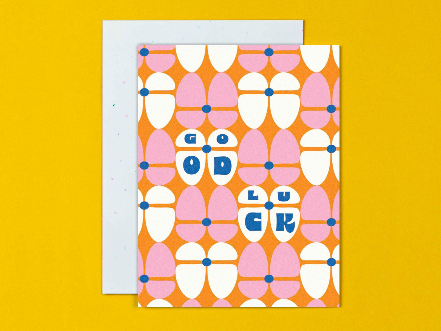 Squish Luck • Squishy Floral Pattern Good Luck Card
