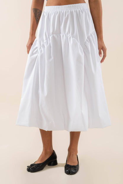 Briga Midi Skirt: White