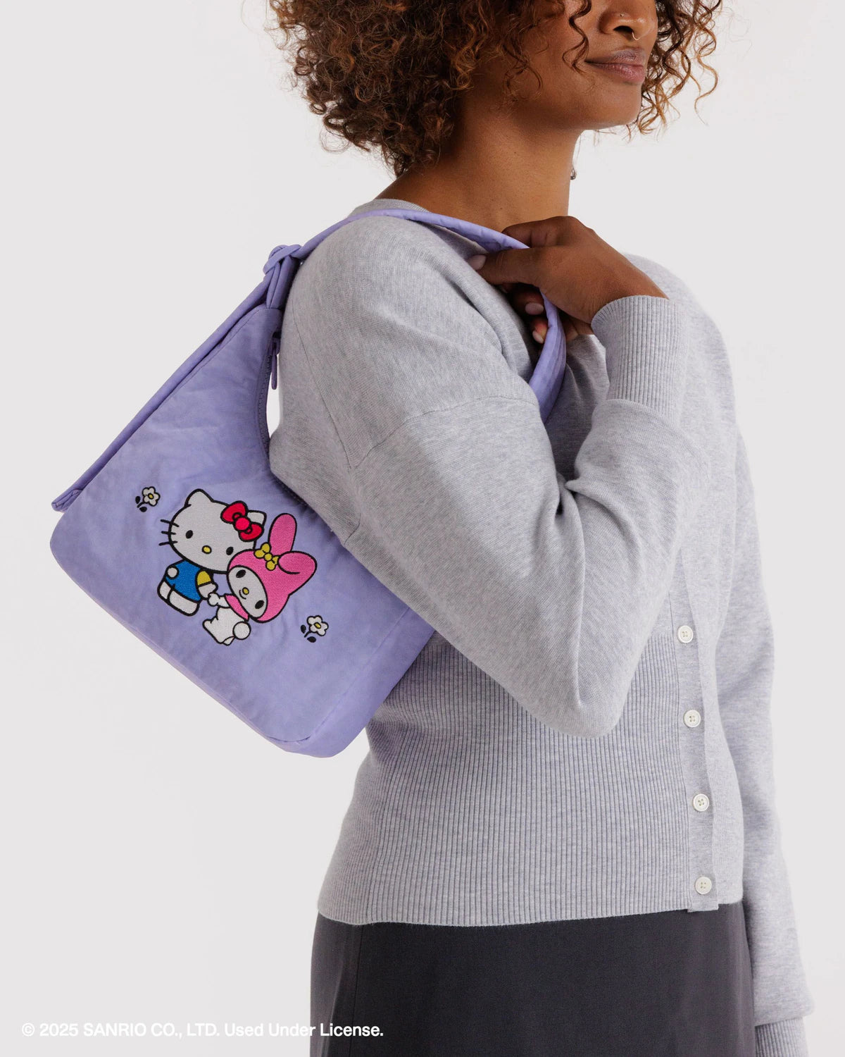BAGGU Mini Nylon Shoulder Bag - Embroidered Hello Kitty & My Melody