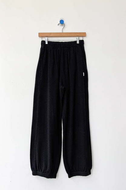 Pointelle Balloon Pants: Black