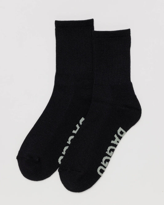 BAGGU Ribbed Sock - Black