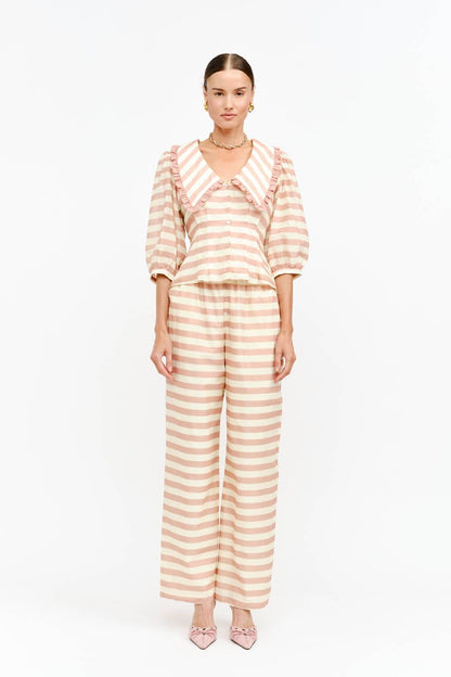 Matilda Striped Pants: Pink Multi