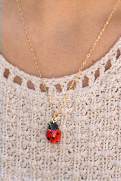 Tiny Ladybug Necklace