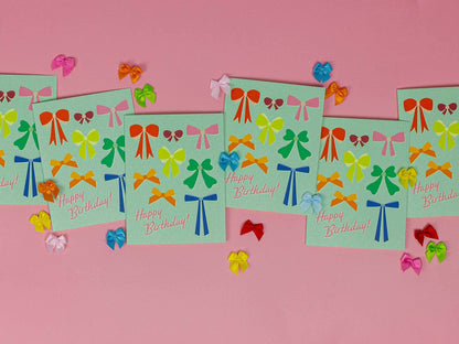 Birthday Bows • Colorful Bows Birthday Card