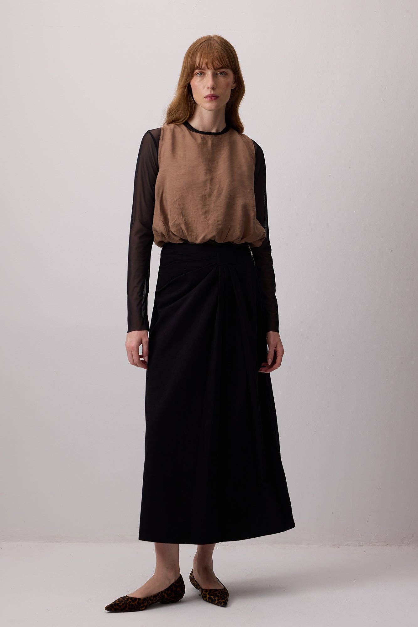 BALLOON MODAL BLOUSE: Kahverengi / M