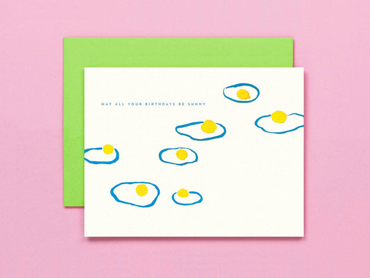 Sunny Birthdays • Floating Eggs Birthday Card