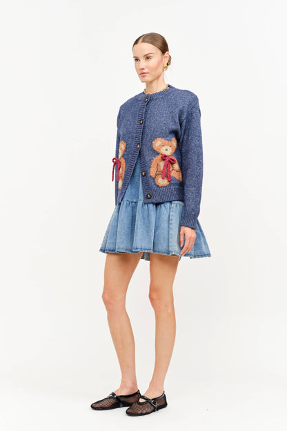 Teddy Cardigan: Navy