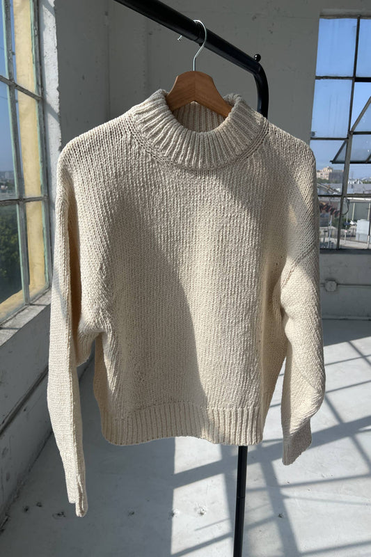 Zoe Cotton Sweater: Naturel