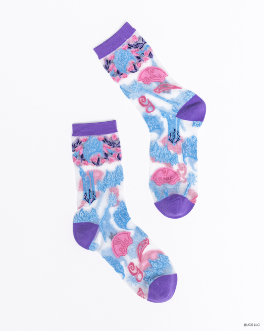 Wicked Get Ready with Glinda Shimmer Sheer Crew Sock