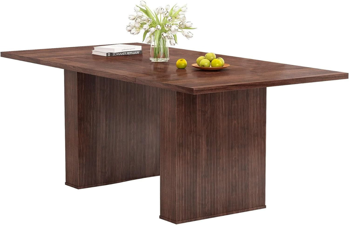 78 Inch Walnut Dining Table Modern Farmhouse Rectangular: Walnut 78" Rectangular