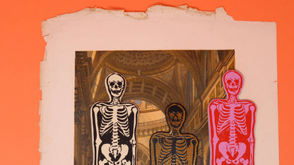 Skeleton Bookmark: Black & Gold