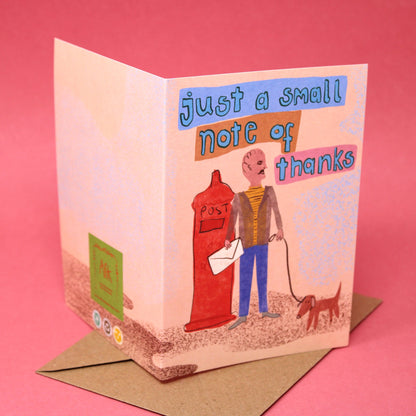 Just a Small Note of Thanks Greetings Card