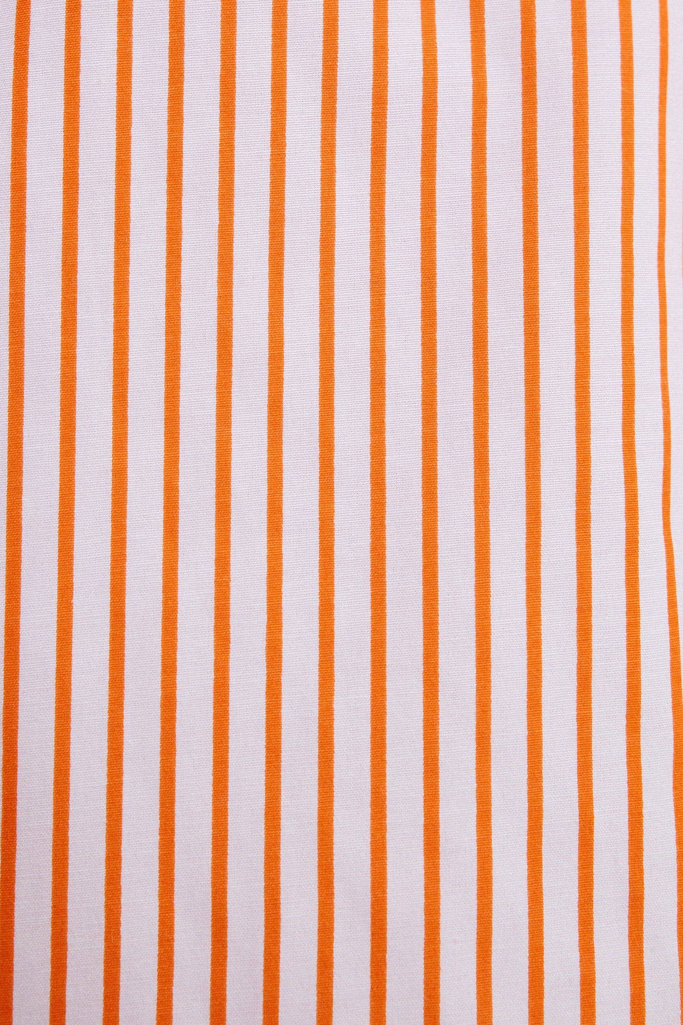 Wide Cuff Poplin Shirt - Orange