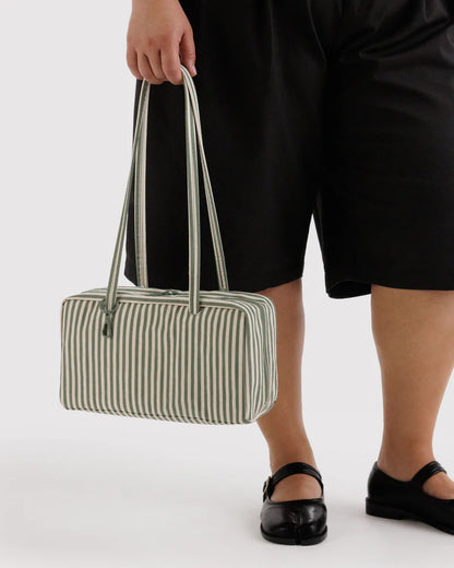 BAGGU Bowler Bag - Sage Stripe