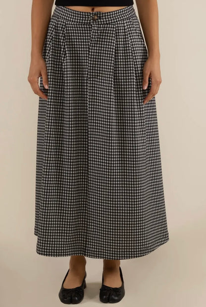 River A-Line Skirt: White/Black - Plus Size