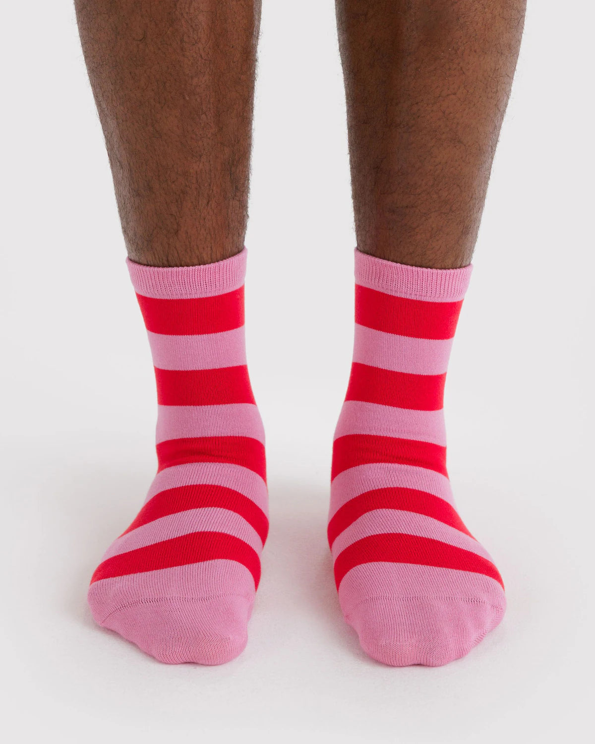 BAGGU Crew Sock - Pink Stripe