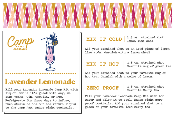 Camp Craft Cocktails - Lavender Lemonade