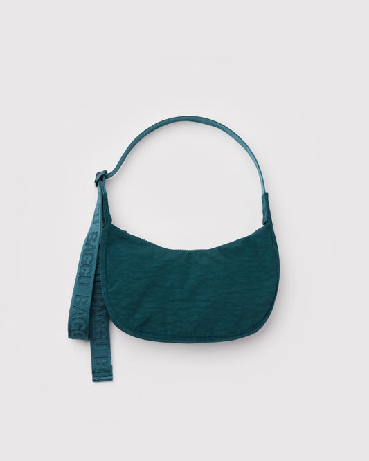 BAGGU Small Nylon Crescent Bag - Deep Sea