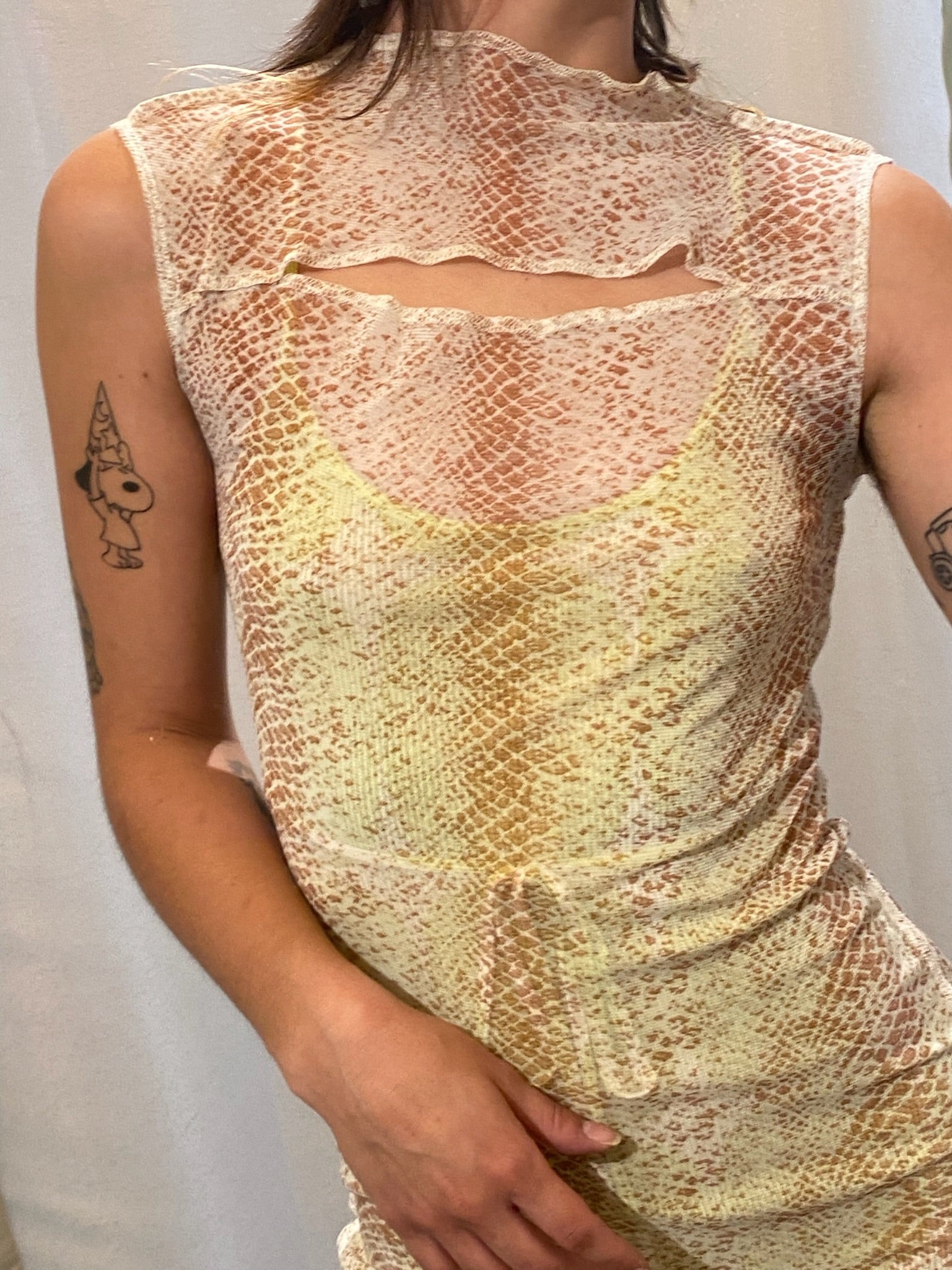 mesh snakeskin dress The Serpent Mesh Dress